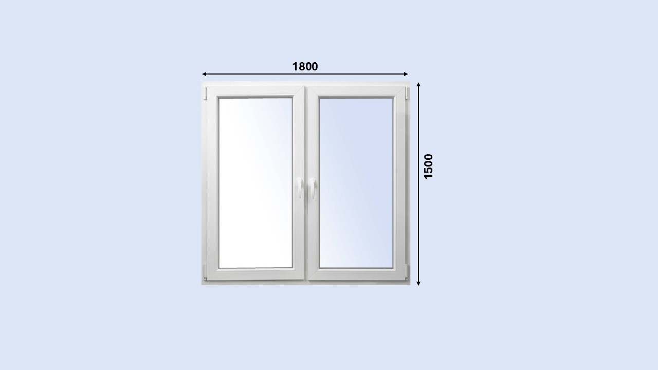 Dvojkrídlové plastové okno 1800x1500 O+OS ALUPLAST