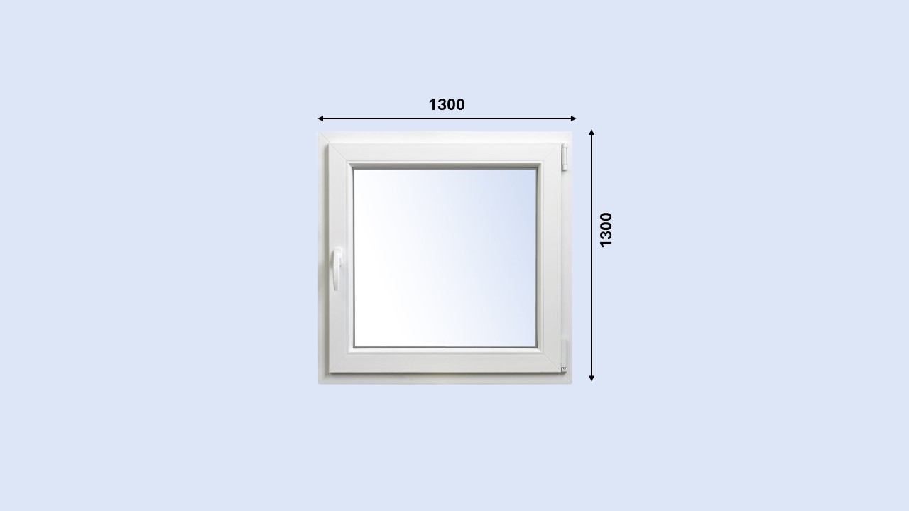 Plastové okno 1300x1300 OS pravé ALUPLAST